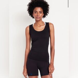 Old Navy Active Fluid Seamless Black Women's Tank Top